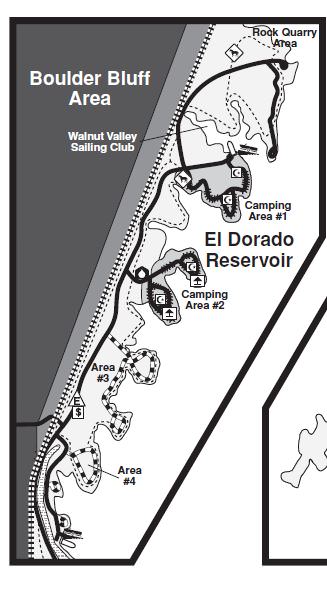 El Dorado Lake Camping Map