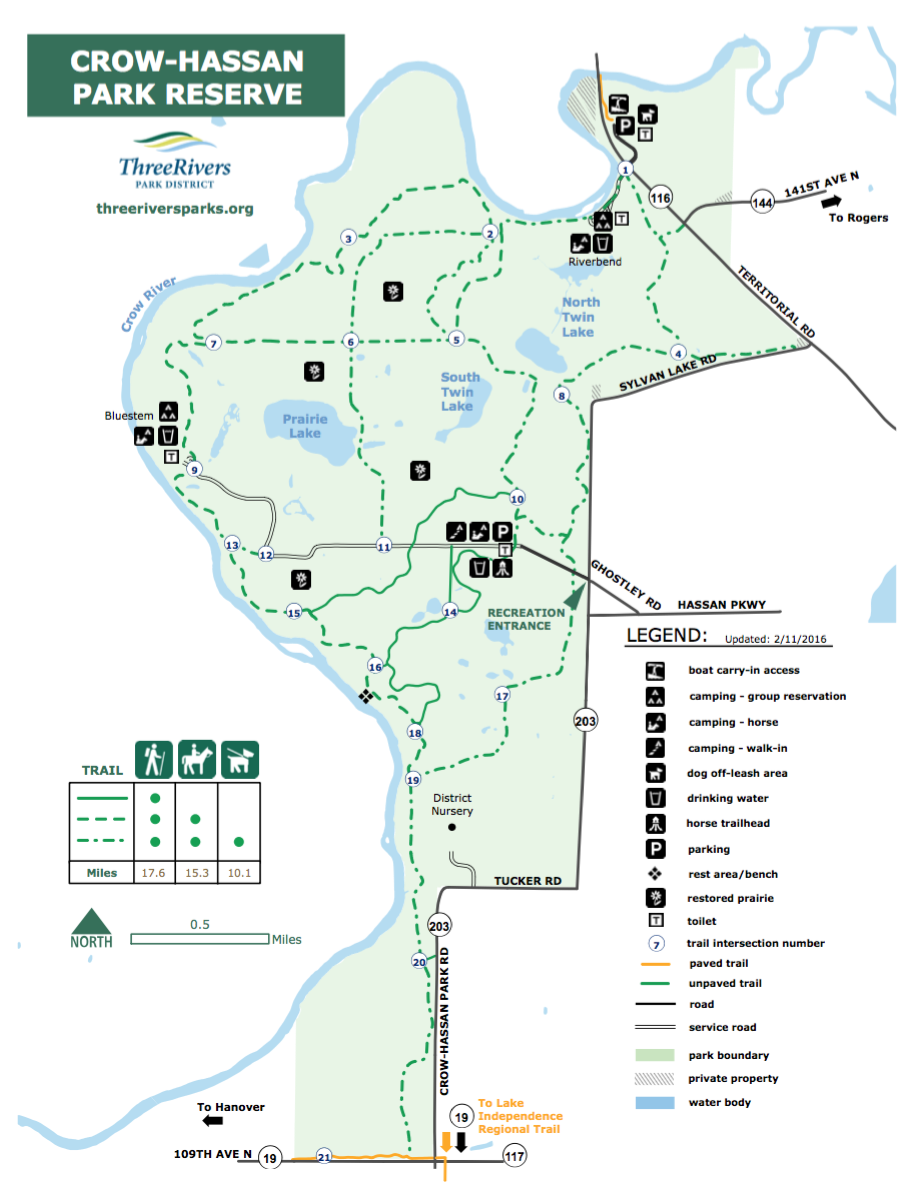 CrowHassan Park Riverbend Camp TrailMeister