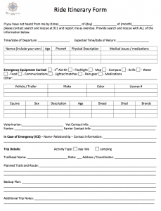 RIDE PLAN FORM 