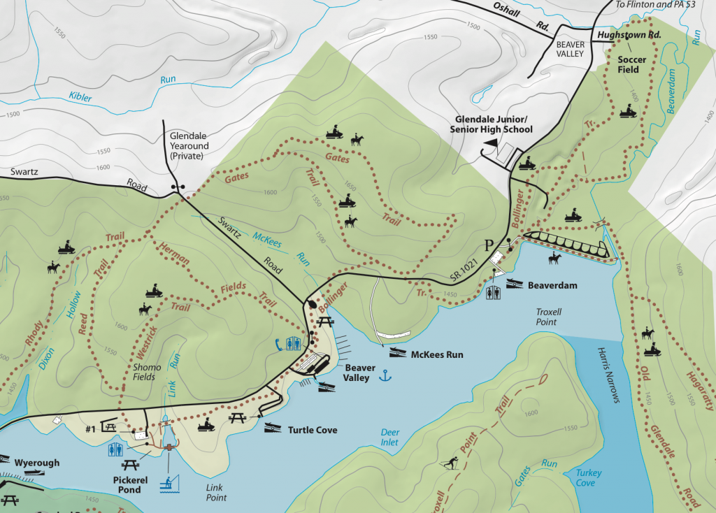Prince Gallitzin State Park Map Prince Gallitzin State Park - Trailmeister
