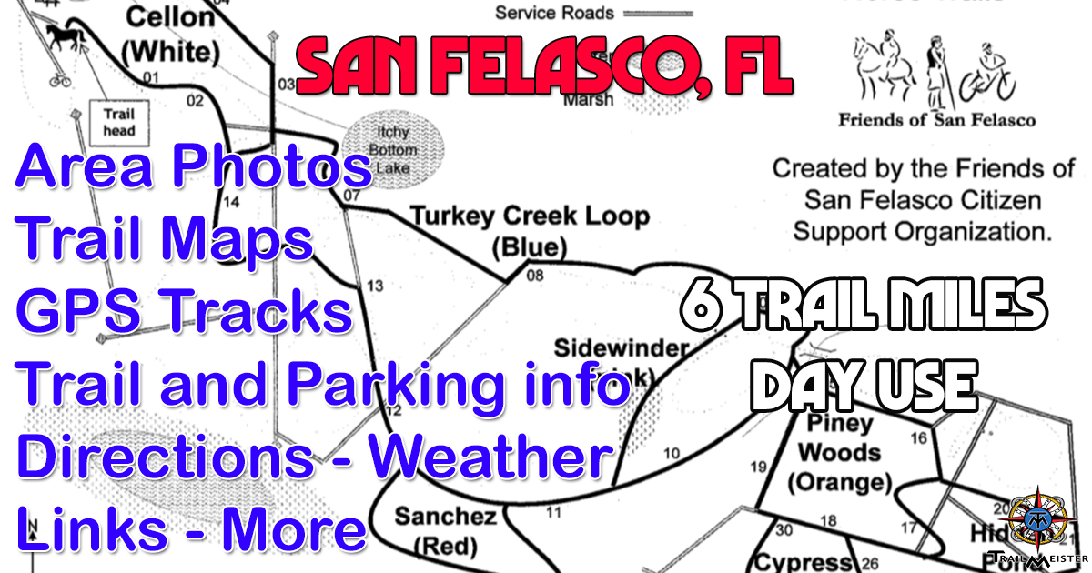 San Felasco Trail Map San Felasco Hammock Preserve State Park - Trailmeister